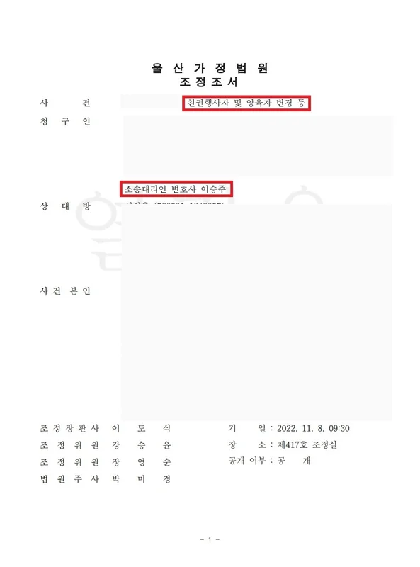 조정조서