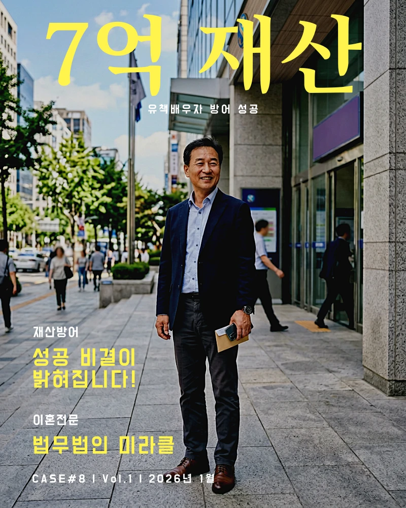 유책배우자 재산분할 7억2,300만원 방어