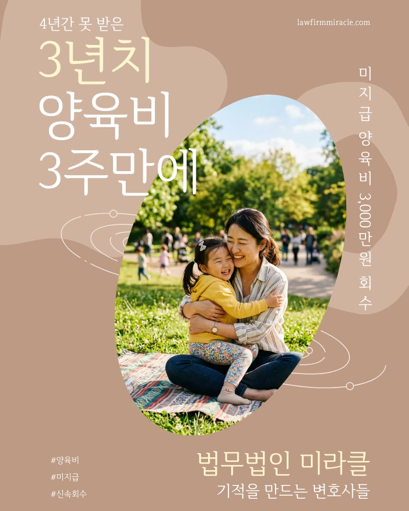 4년간 못 받은 양육비 3주 만에 3,000만원 회수