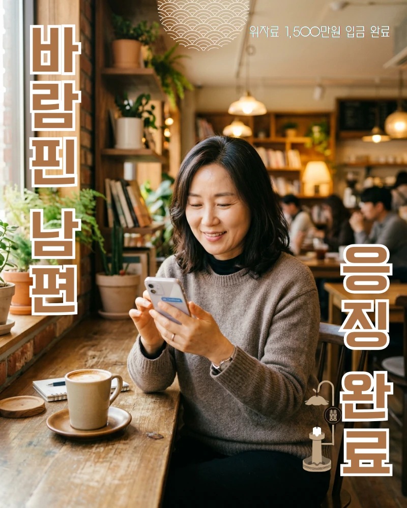 바람핀 남편 위자료 1,500만원 소송부터 입금까지