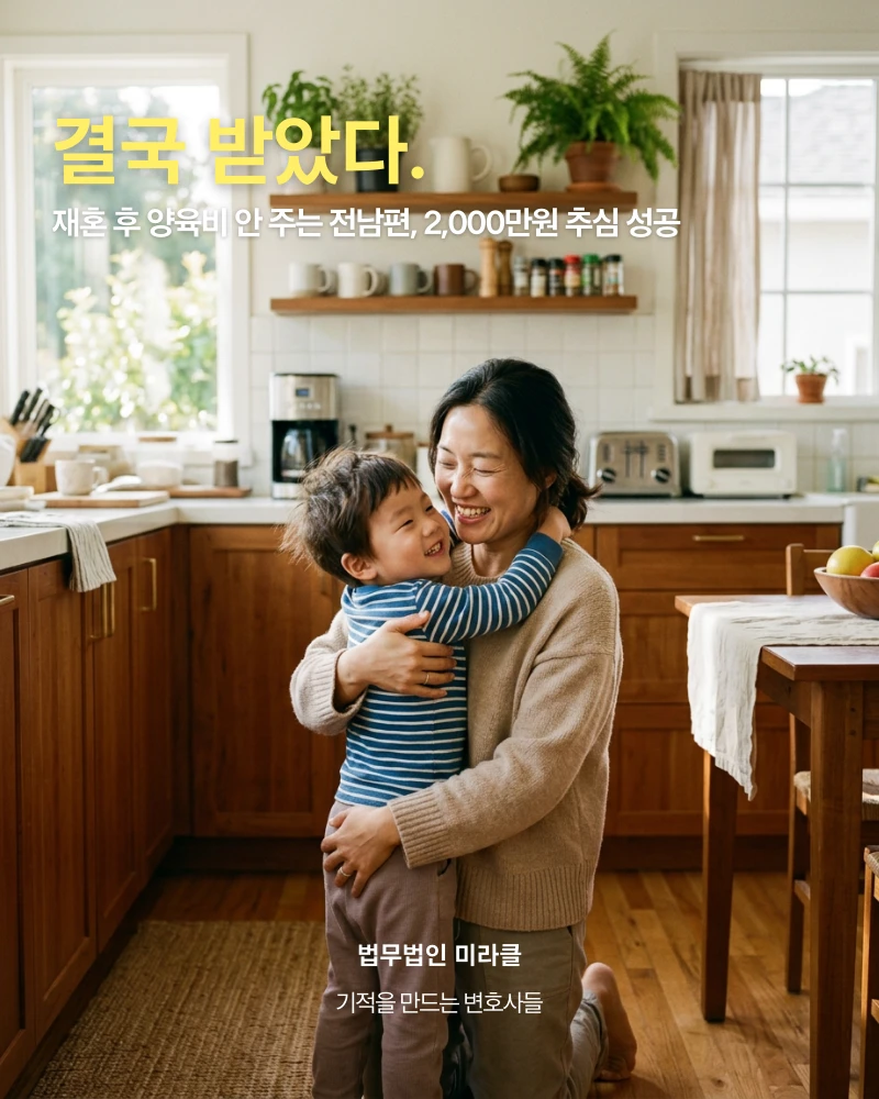 재혼 후 양육비 안 주는 전남편 2,000만원 추심 성공