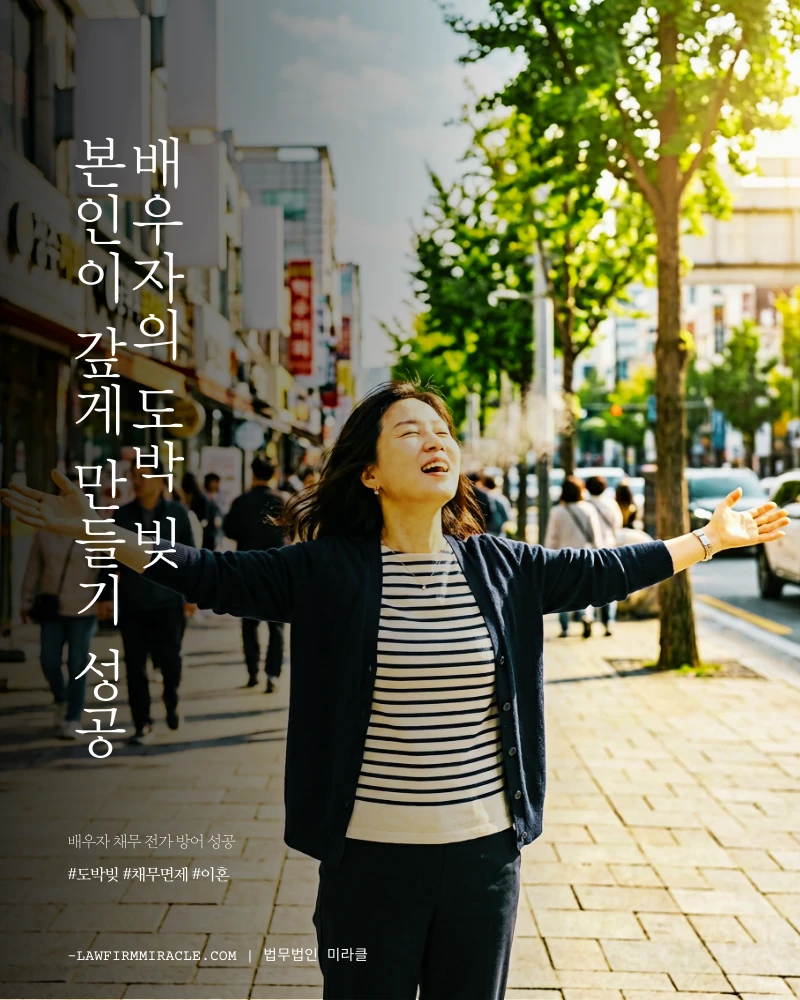 배우자의 도박 빚 본인이 갚게 만들기 성공