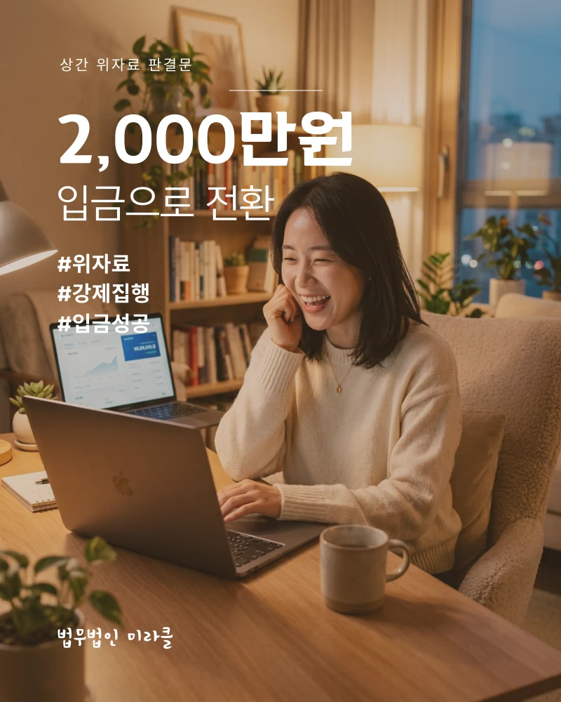 상간 위자료 판결문 2,330만원 입금으로 전환