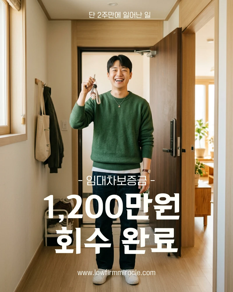 임대차보증금 1,200만원 2주 만에 전액 회수