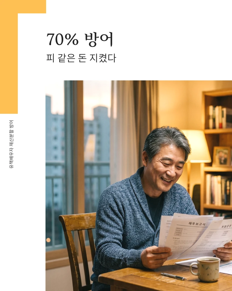 유책배우자 재산분할 70% 방어 성공