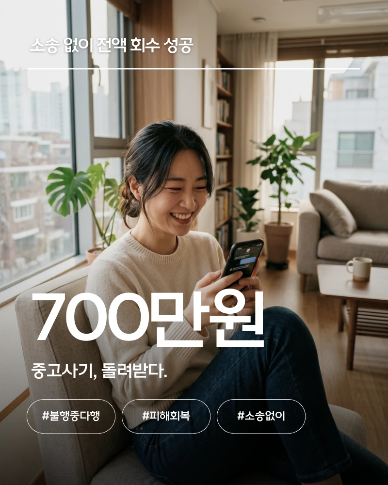 중고거래 사기 700만원 전액 회수