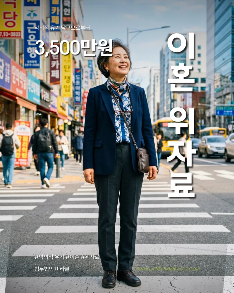 악의적 유기 남편 이혼 위자료 3,500만원