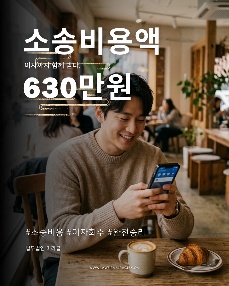 소송비용액 630만원 회수 성공