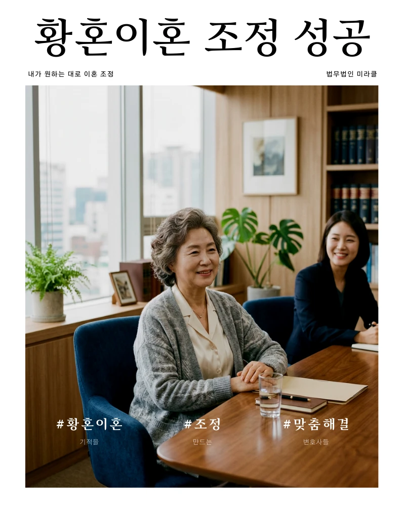 의뢰인이 원하는 방향으로 황혼이혼 조정 성공