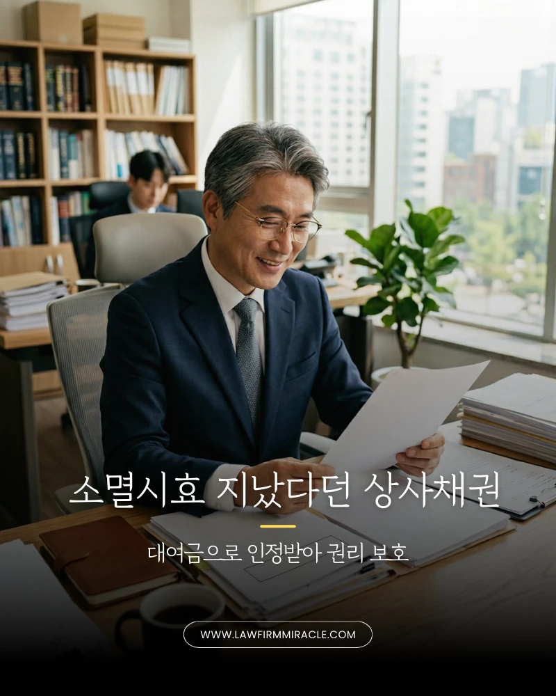 소멸시효 지났다던 상사채권 대여금으로 인정받아 권리 보호