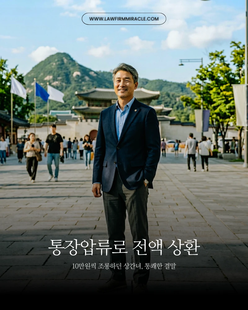 10만원씩 조롱하던 상간녀 통장압류로 전액 상환